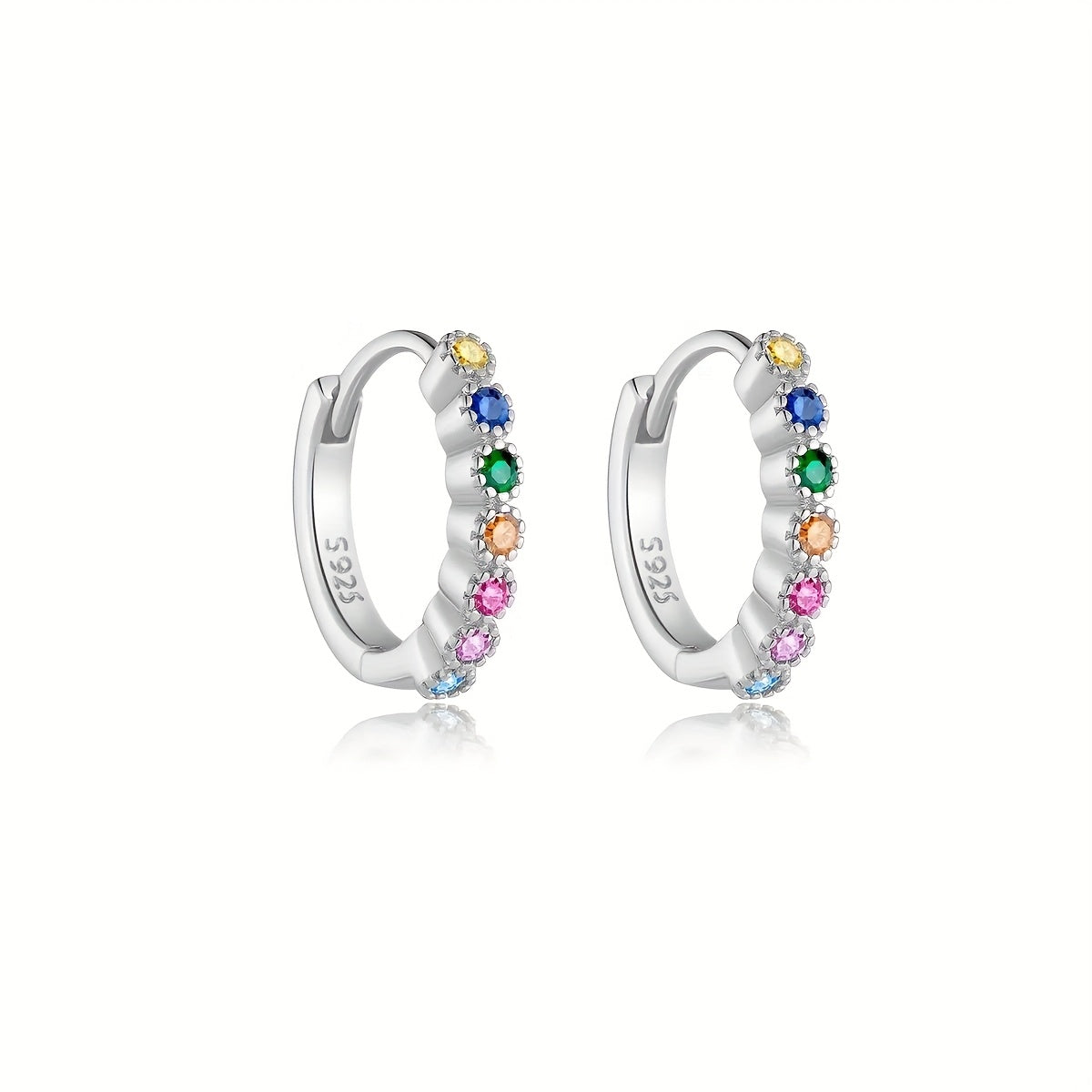 Elviera | Vrouwen elegante zirkonia oorringen | Zilver