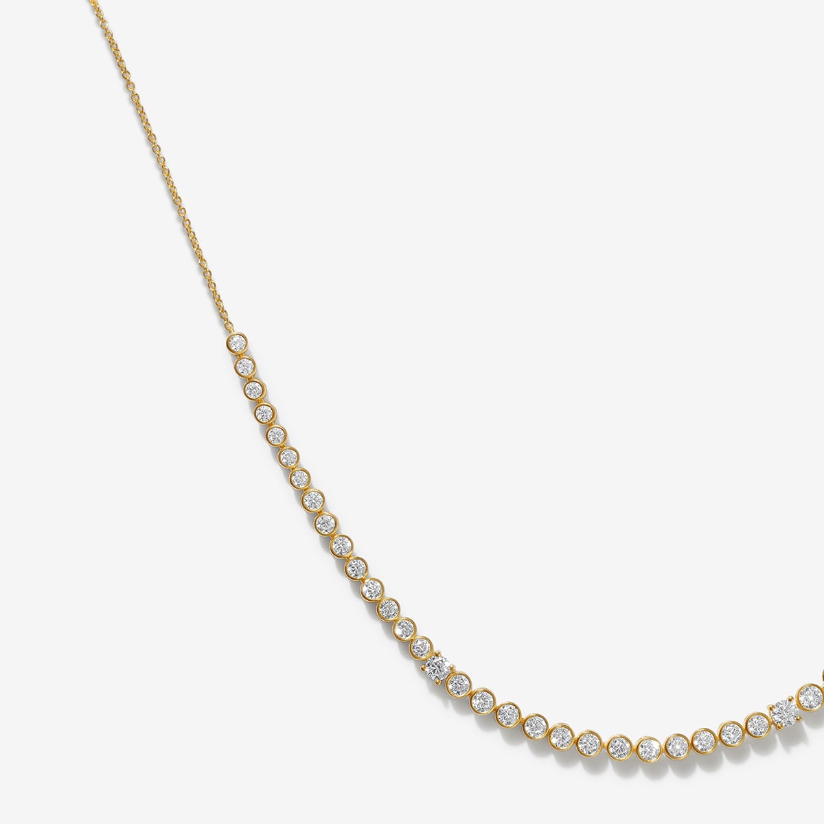 Ava - Gouden halsketting met strass-steentjes voor vrouwen