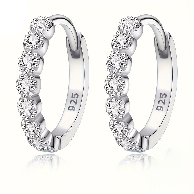 Elviera | Vrouwen elegante zirkonia oorringen | Zilver