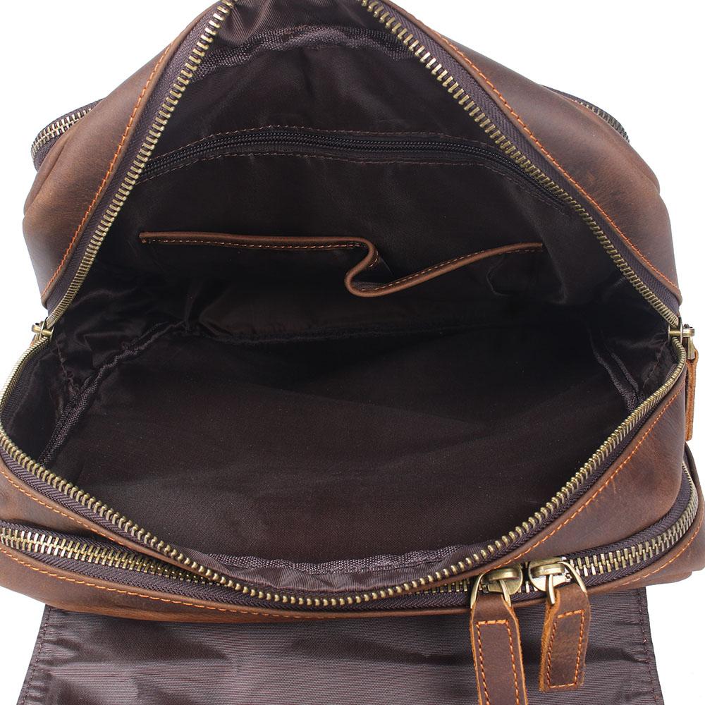 Barven | Uniseks vintage leren rugzak | Bruin