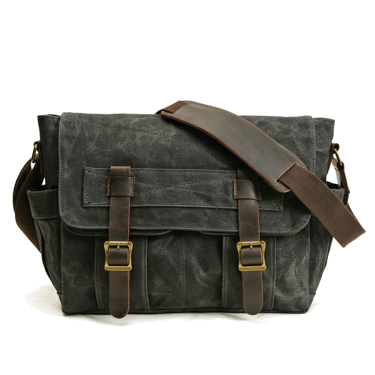 Auren | Vintage canvas schoudertas | Legergroen