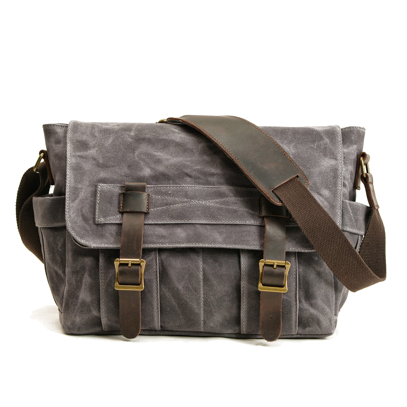 Auren | Vintage canvas schoudertas | Legergroen