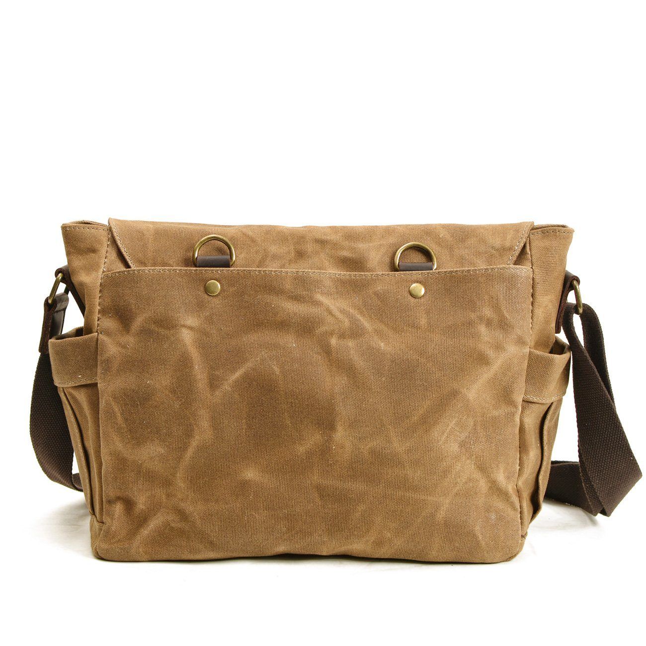 Auren | Vintage canvas schoudertas | Legergroen