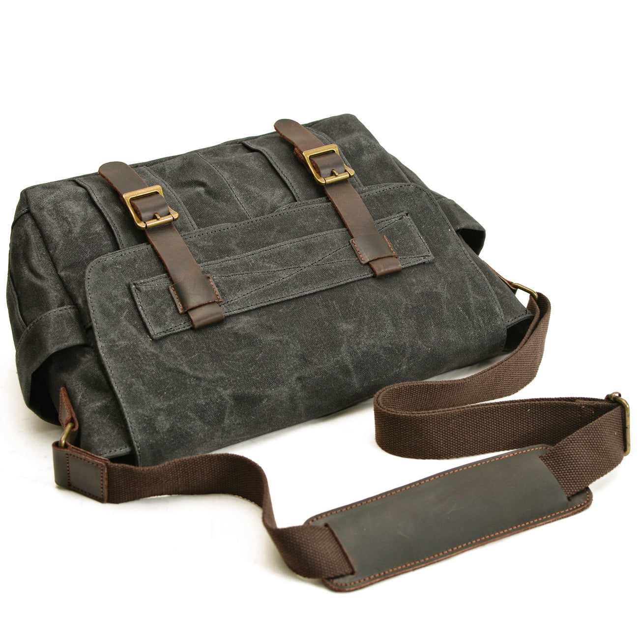 Auren | Vintage canvas schoudertas | Legergroen