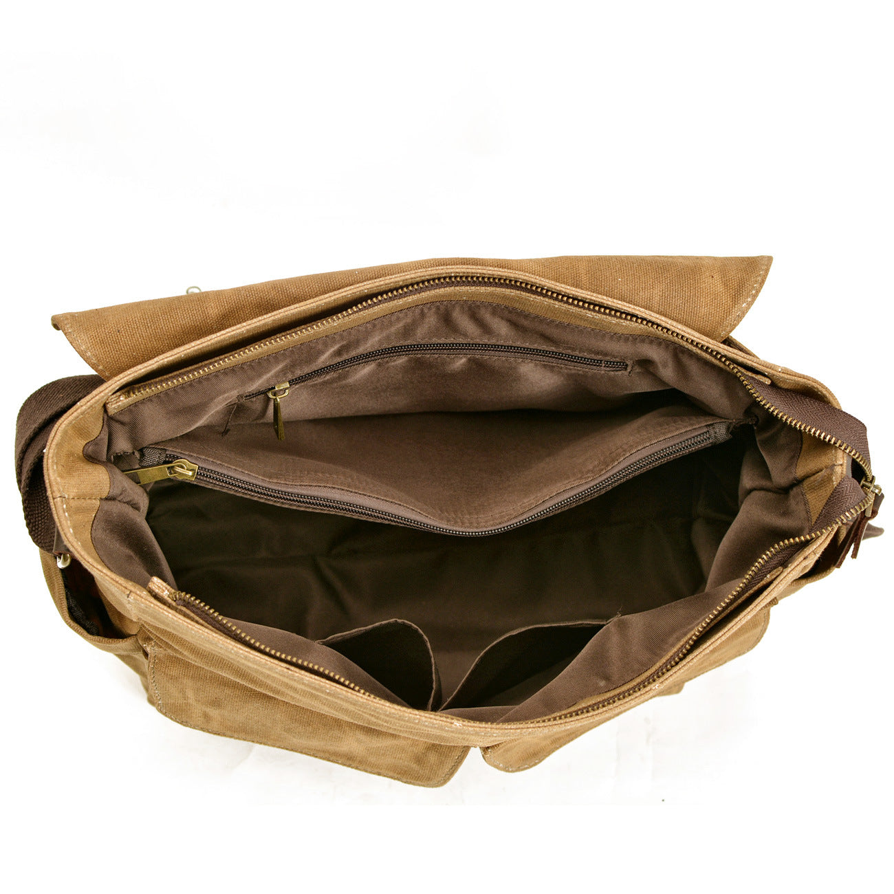 Auren | Vintage canvas schoudertas | Legergroen