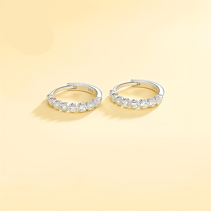 Elviera | Vrouwen elegante zirkonia oorringen | Zilver