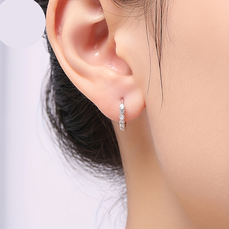 Elviera | Vrouwen elegante zirkonia oorringen | Zilver