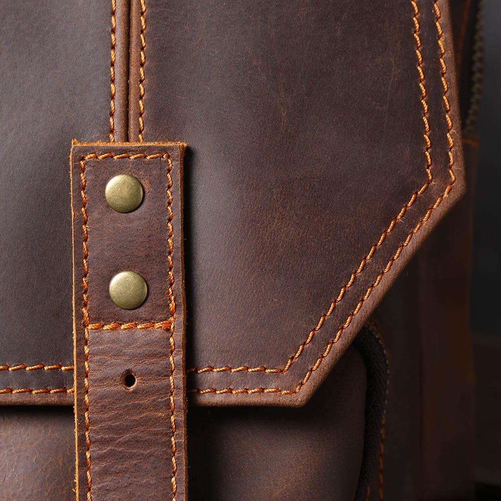Barven | Uniseks vintage leren rugzak | Bruin