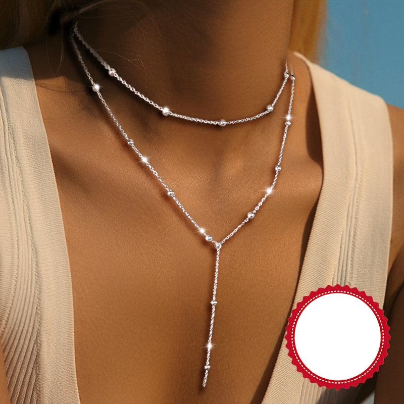 Liora | Vrouwen elegante boho ketting met kruis hanger | Zilver
