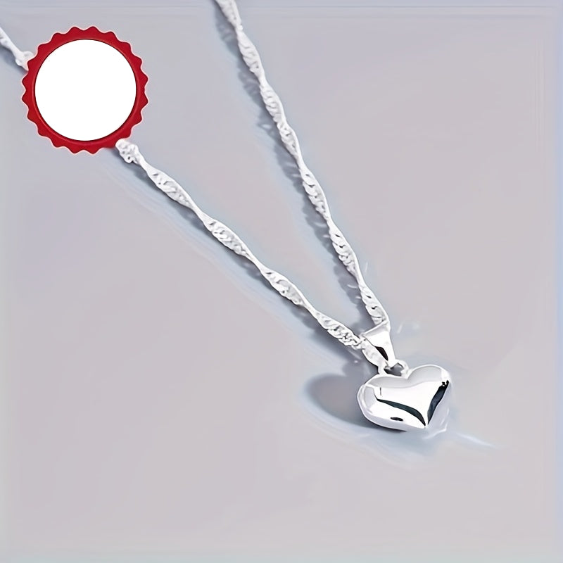 Celiora | Vrouwen modieuze hart ketting | Zilver