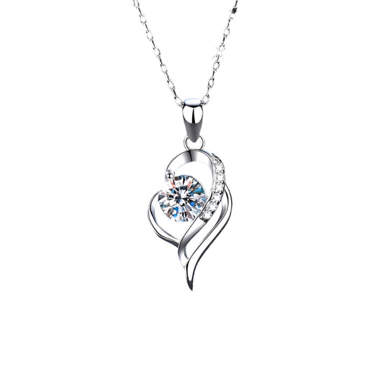 Amirelle | Vrouwen romantische moissanite ketting | Zilver