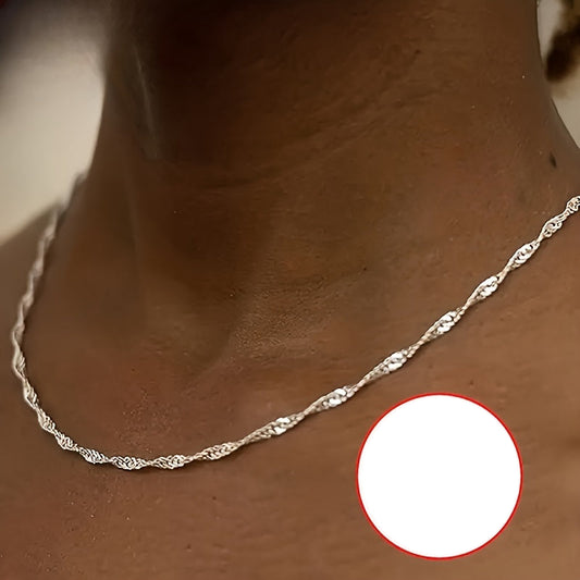 Mireva | Dames elegante watergolf ketting | Zilver