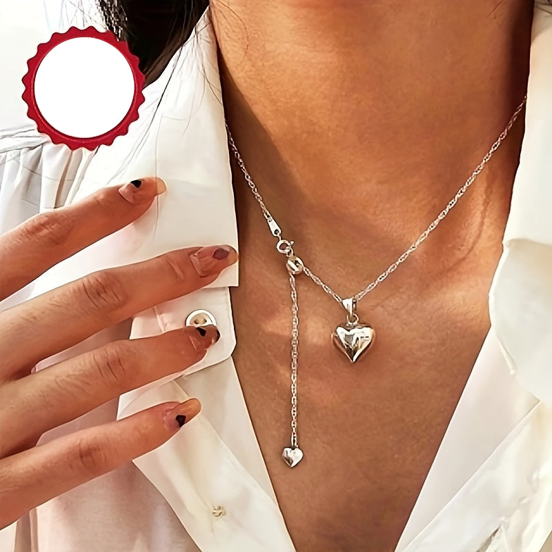 Celiora | Vrouwen modieuze hart ketting | Zilver