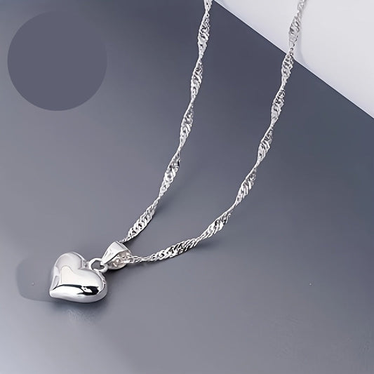 Celiora | Vrouwen modieuze hart ketting | Zilver