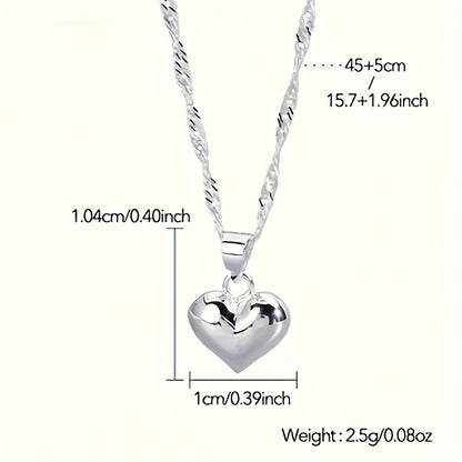 Celiora | Vrouwen modieuze hart ketting | Zilver