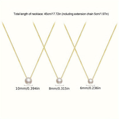 Solena | Dames parelketting met minimalistisch design | Zilver