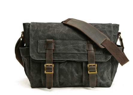 Brayen | Uniseks vintage schoudertas | Zwart