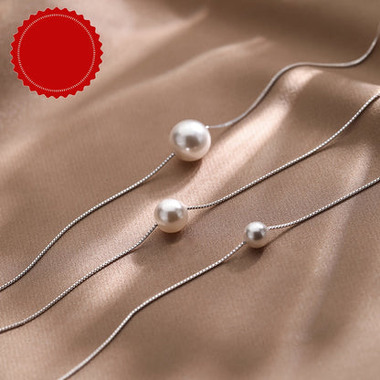 Solena | Dames parelketting met minimalistisch design | Zilver