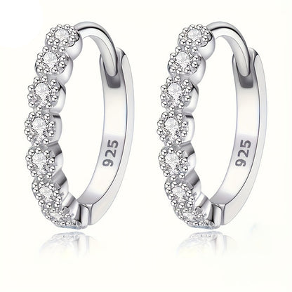 Elviera | Vrouwen elegante zirkonia oorringen | Zilver