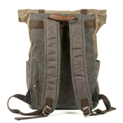 Auron | Canvas daypack met laptopvak | Smaragdgroen