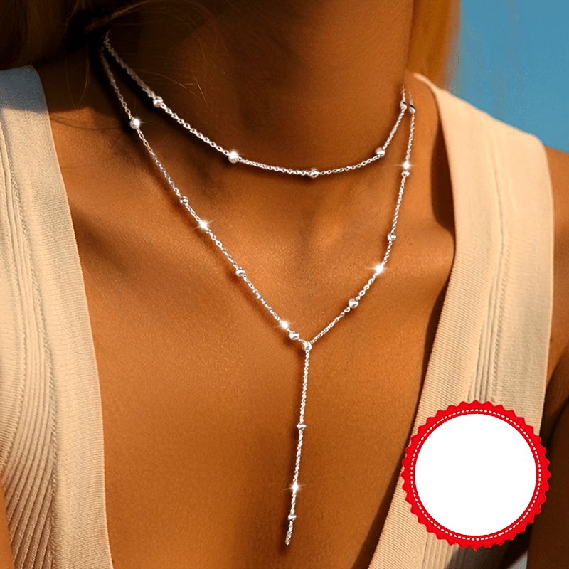 Liora | Vrouwen elegante boho ketting met kruis hanger | Zilver