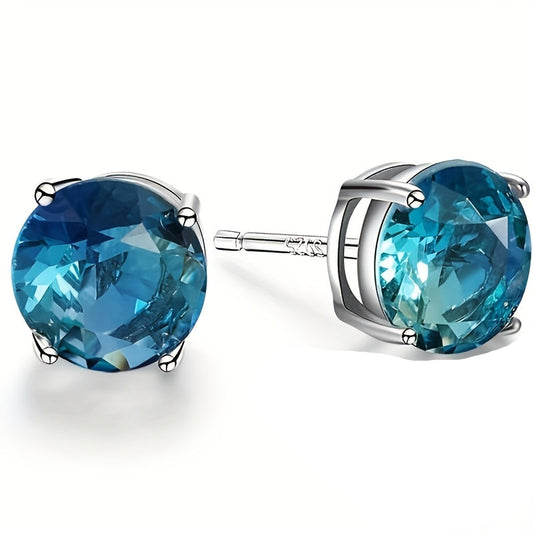Nayeli | Dames bohemian zirkonia oorringen | Blauw