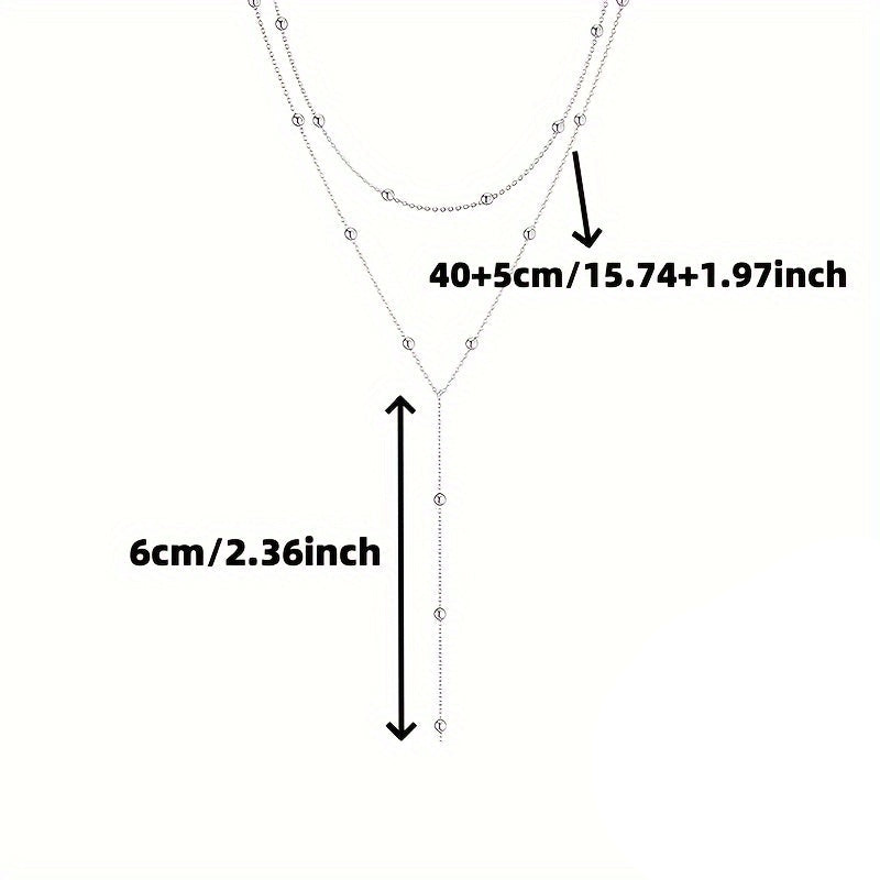 Liora | Vrouwen elegante boho ketting met kruis hanger | Zilver