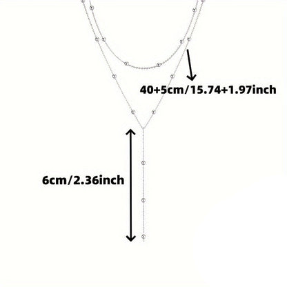 Liora | Vrouwen elegante boho ketting met kruis hanger | Zilver