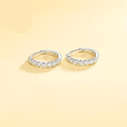 Elviera | Vrouwen elegante zirkonia oorringen | Zilver