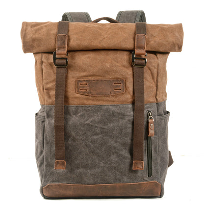 Auron | Canvas daypack met laptopvak | Smaragdgroen