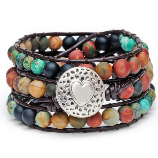 Aureova | Vrouwen spirituele wikkelarmband | Zilver